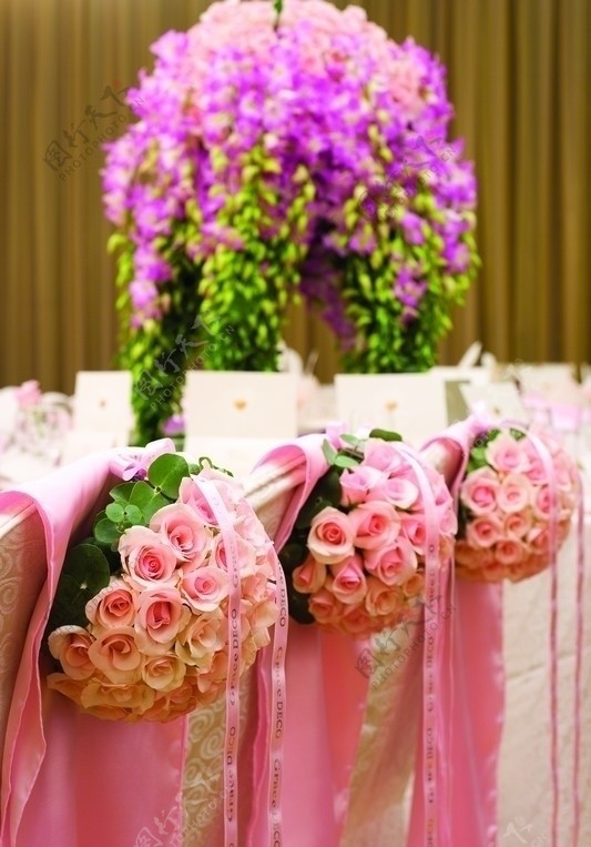婚礼现场布置与花艺花饰图片