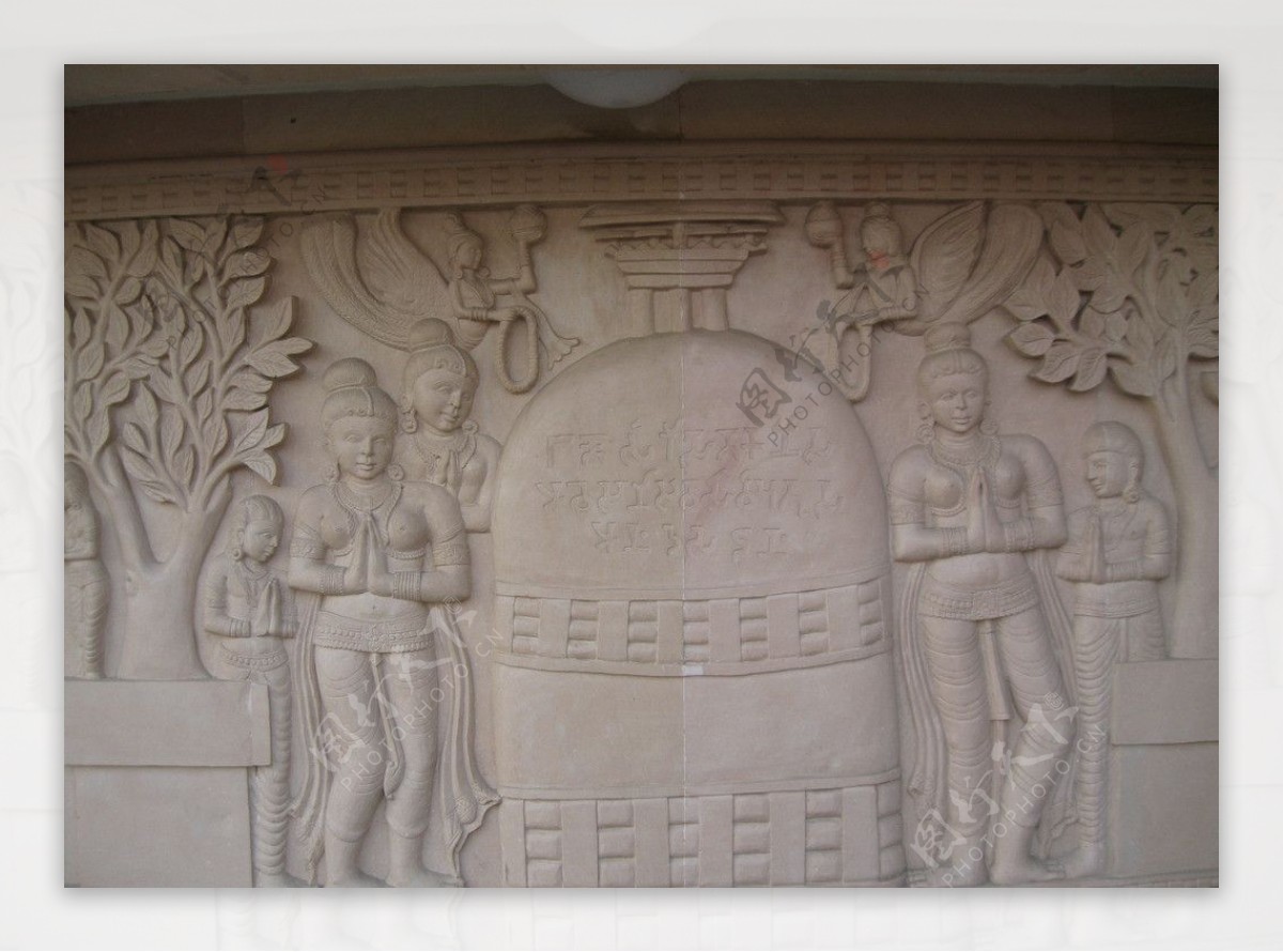 印度佛教浮雕图片