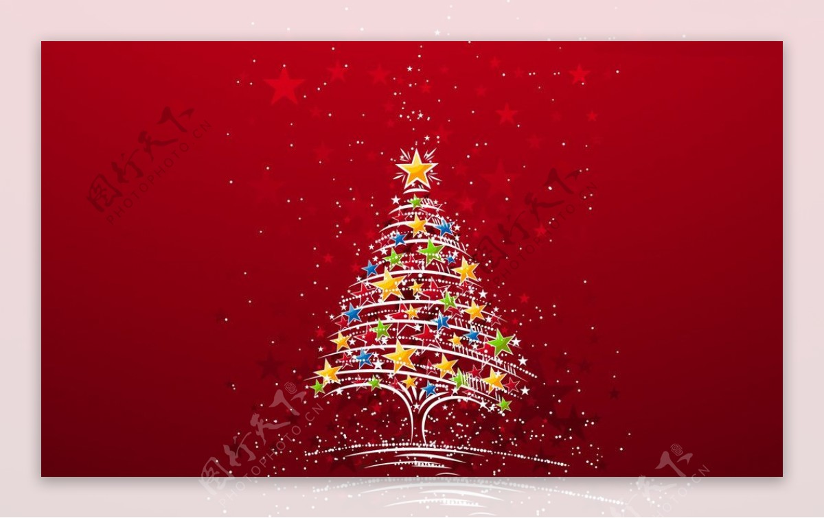 圣诞树背景花纹图片