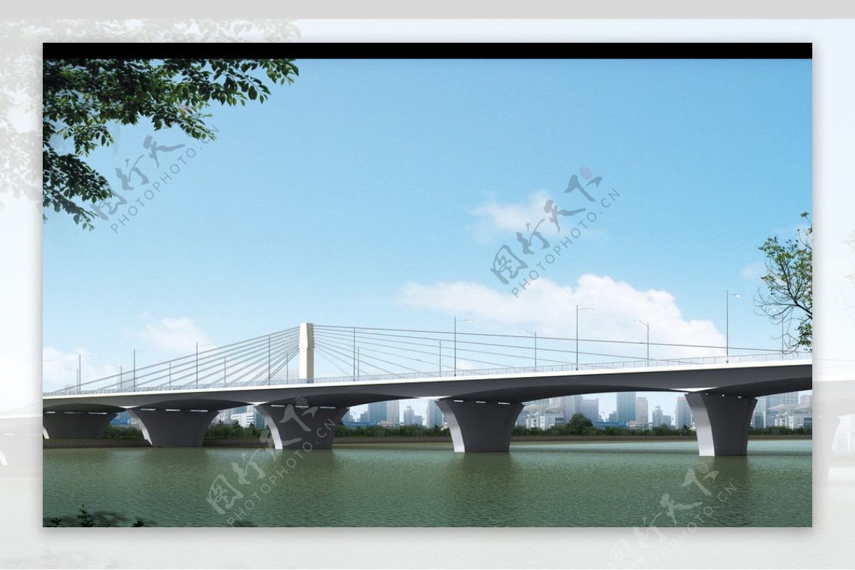 跨河大桥图片