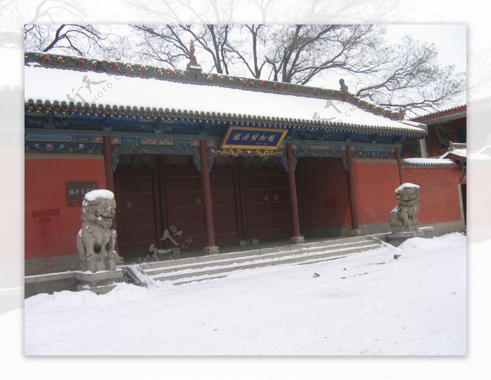 临汾博物馆雪景图片