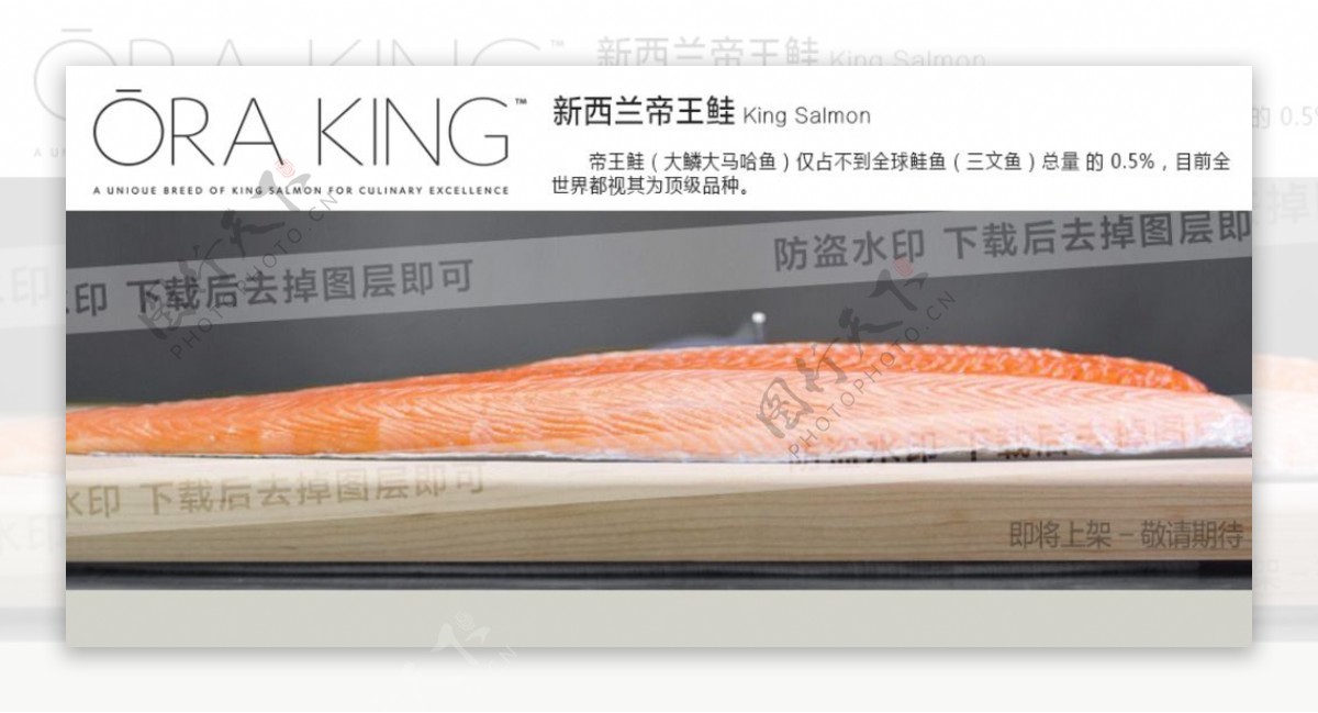 三文鱼刺身海报图片