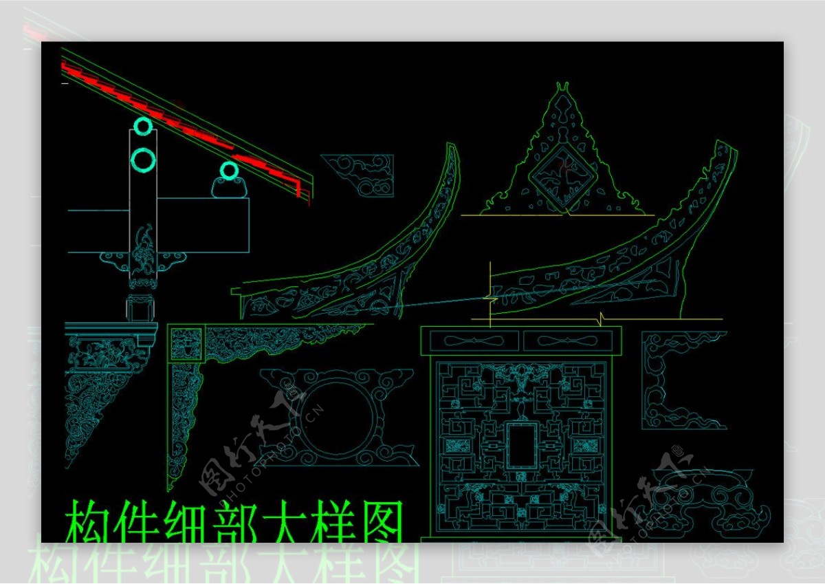 大雄宝殿构件细部大样图片