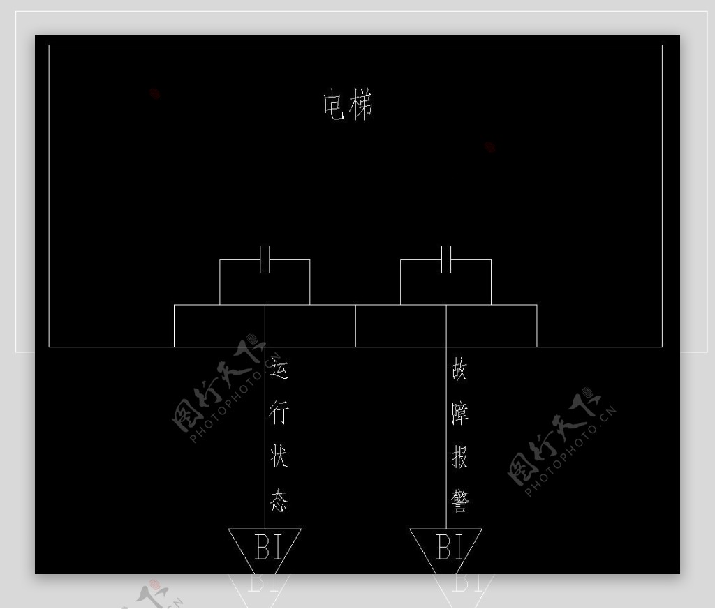 电视台电梯系统监视原理图图片