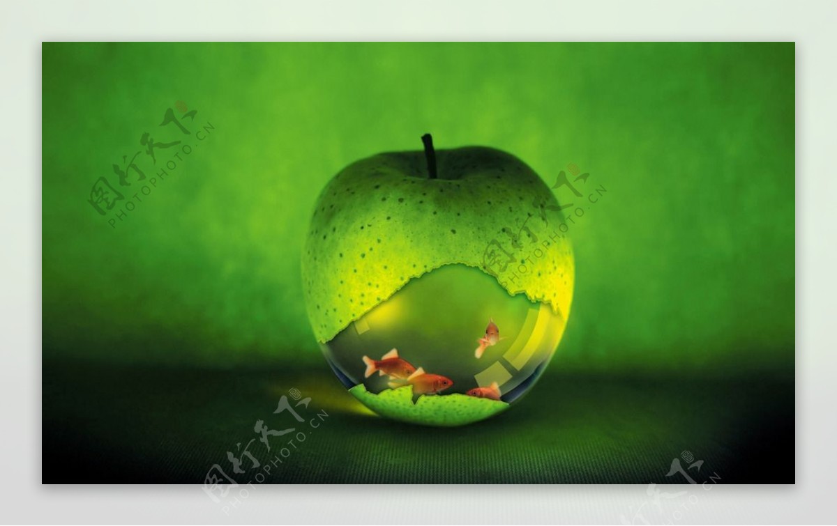 绿色苹果图片