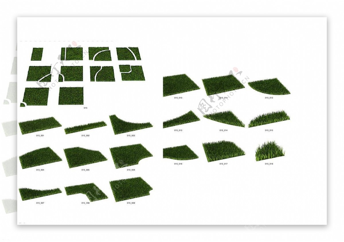 草地草模型图片