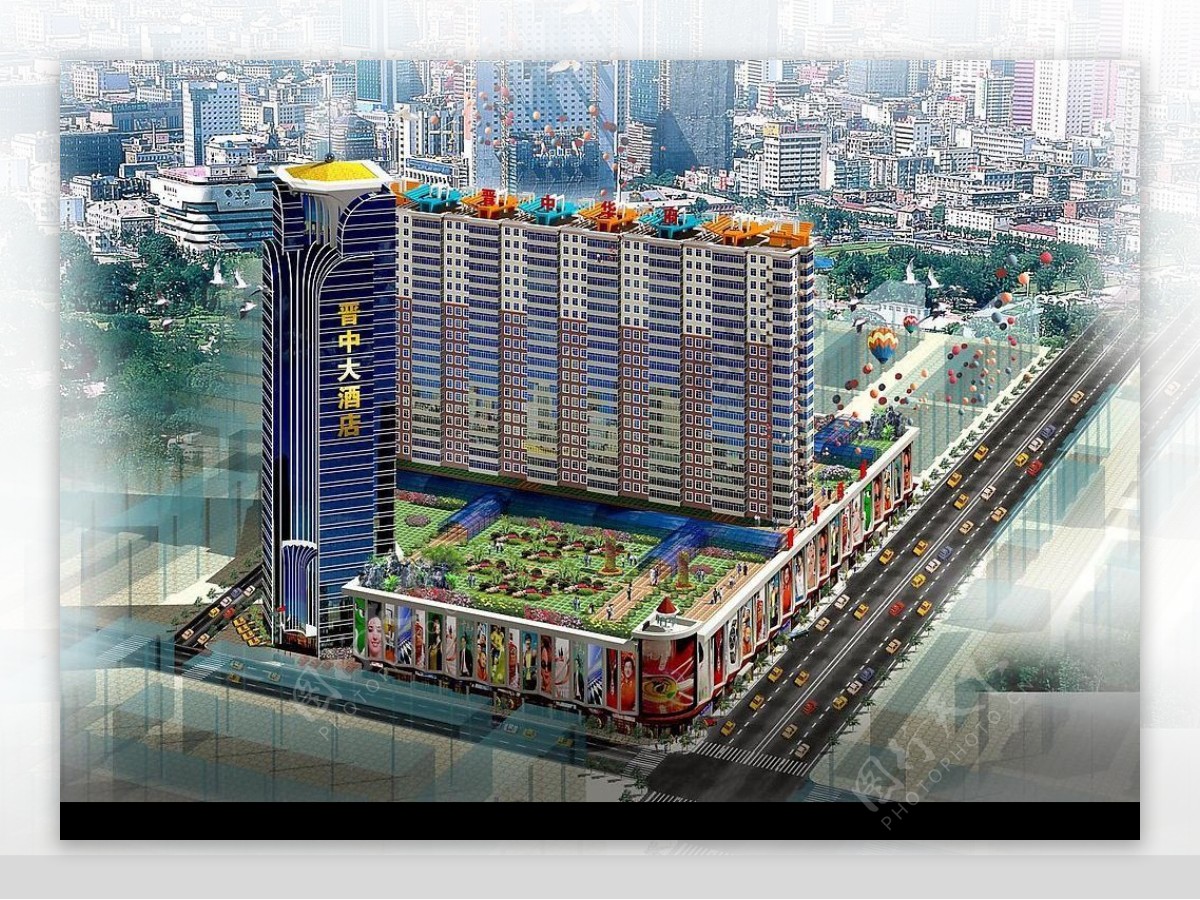 高层酒店住宅商城模型材质全图片