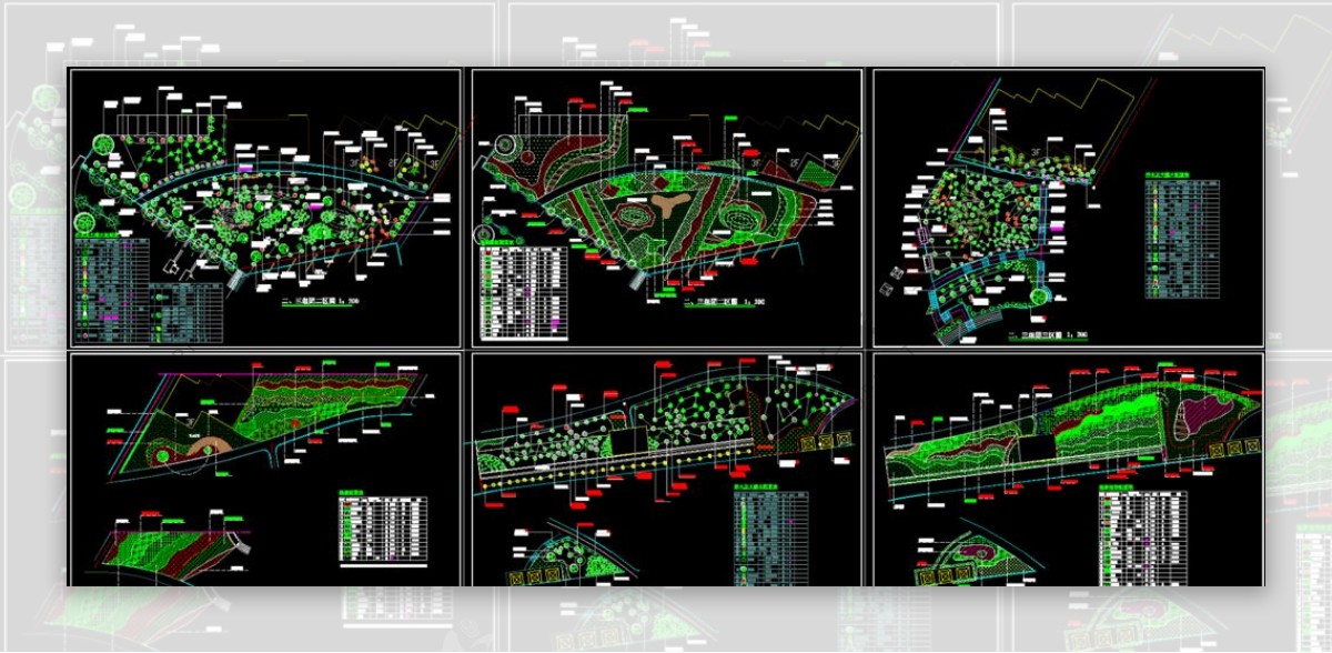 公园景观二三标段分区图图片