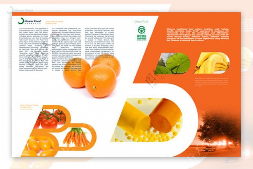 绿色食品宣传画册图片