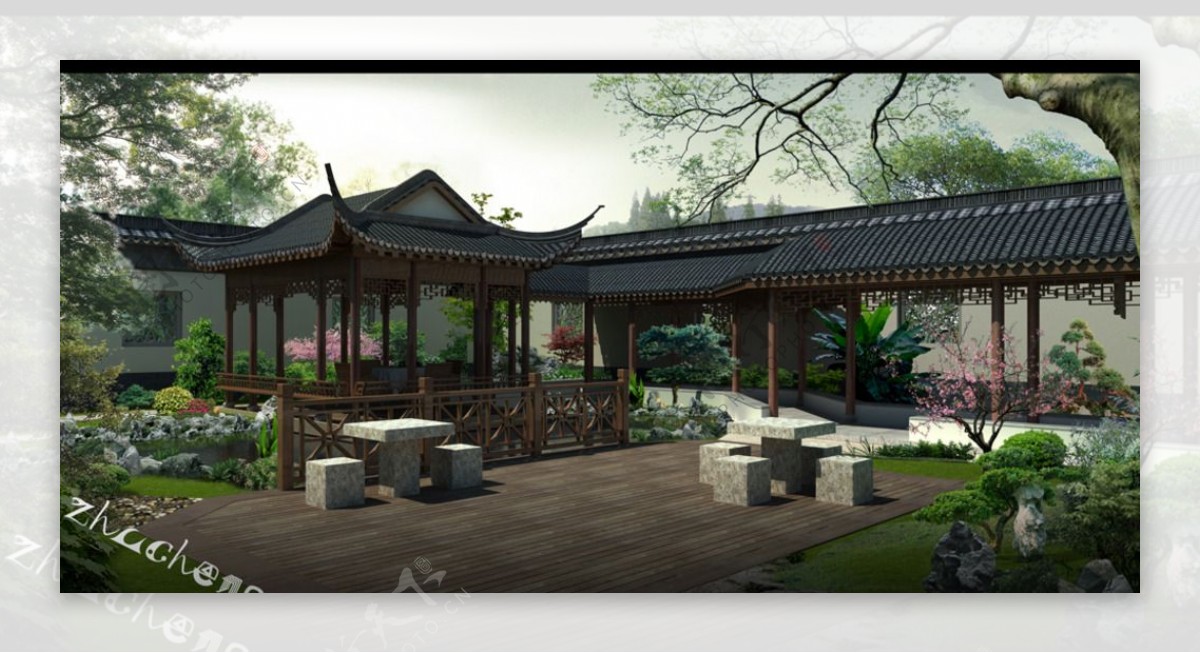 中式庭院设计图片