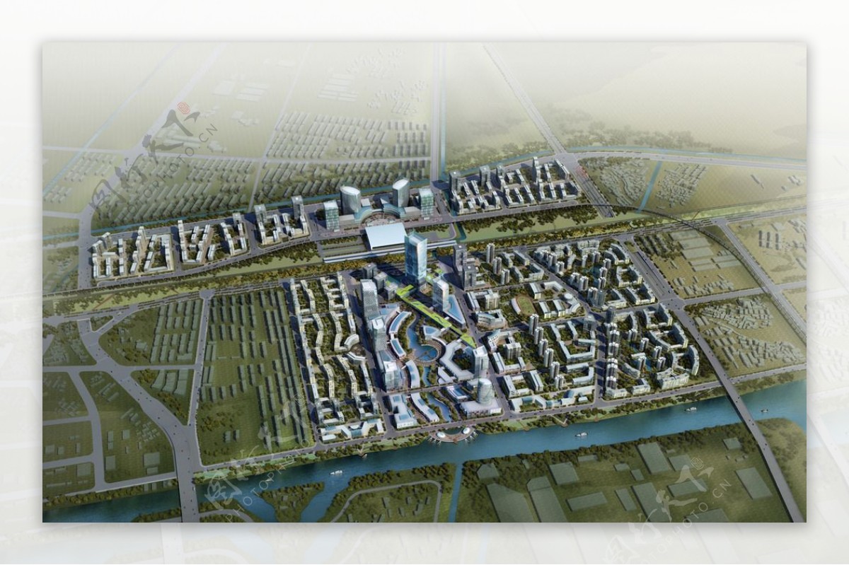 新城区规划鸟瞰图图片