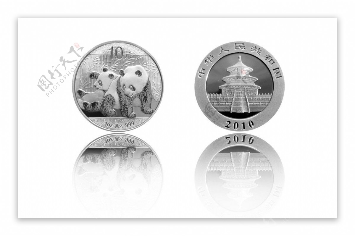 熊猫纪念银币图片
