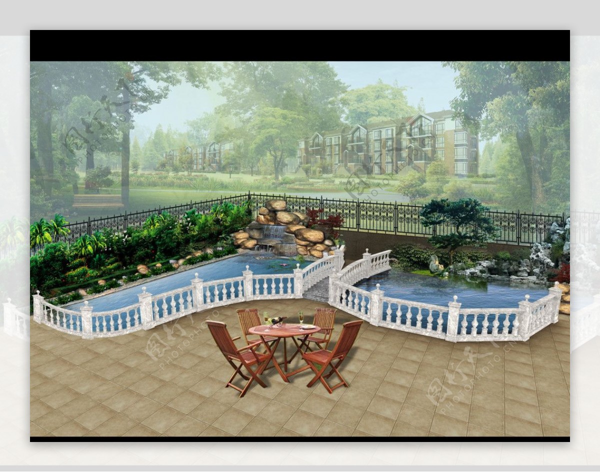 别墅花园园林设计图片
