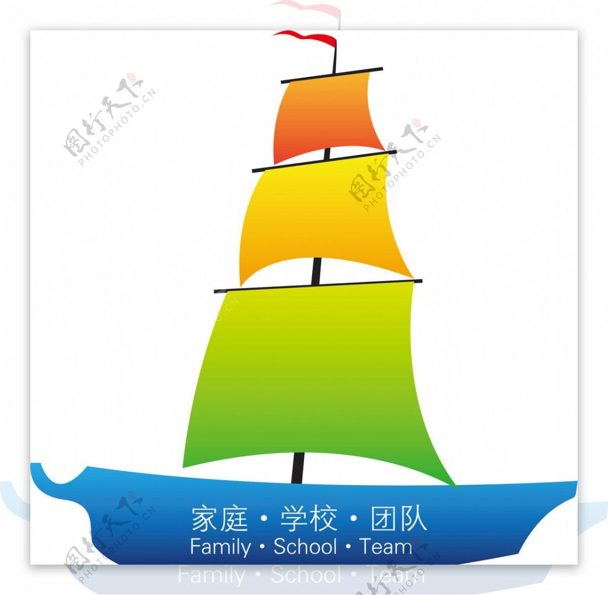 标志设计帆船矢量LOGO图片