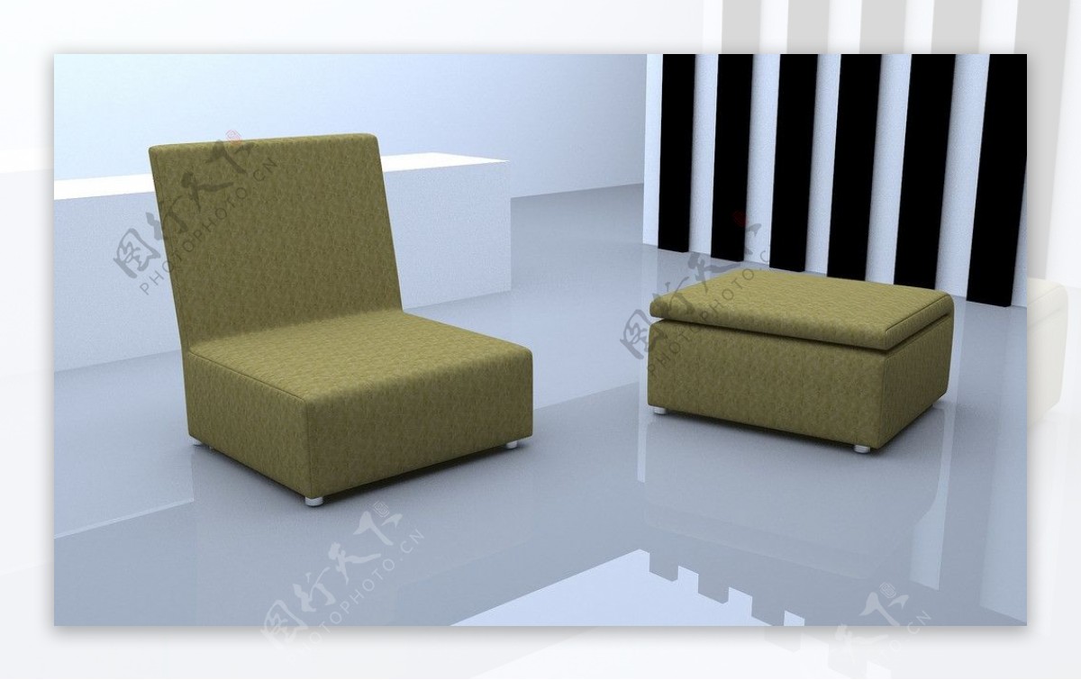 功能单位沙发模型图片
