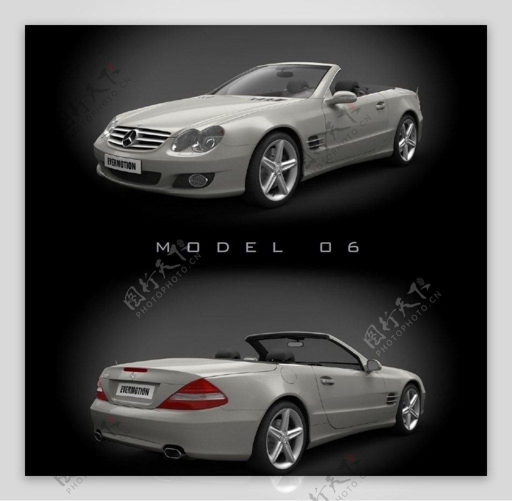 3DMAX9奔驰车模型Vary含材质贴图图片