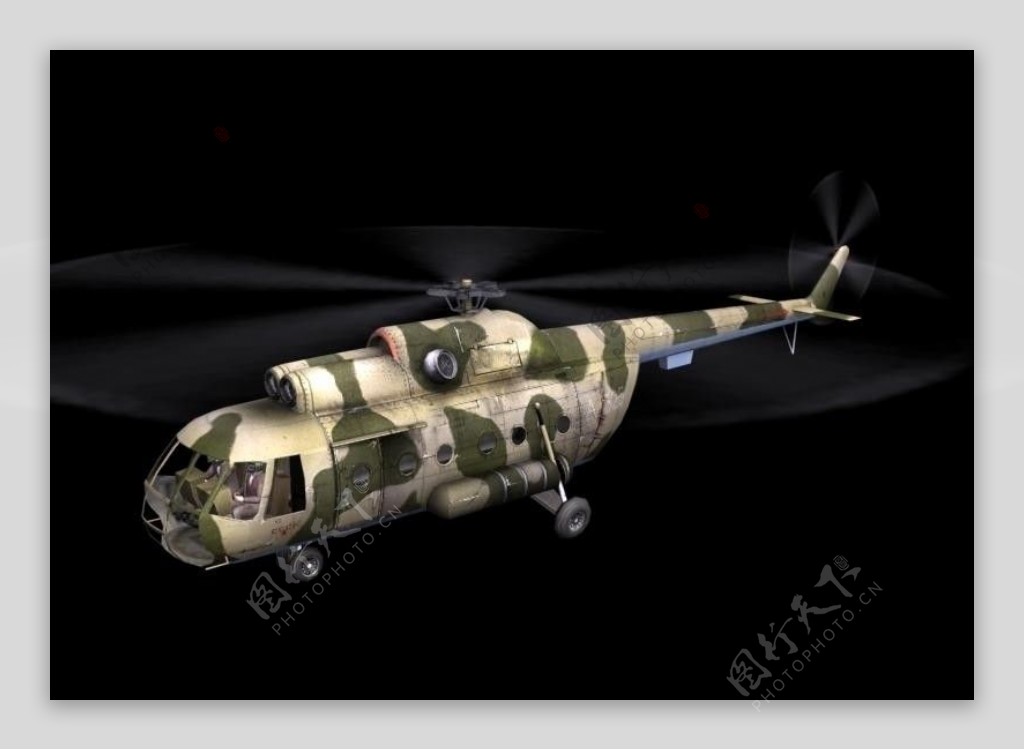 3D武装直升机模型图片