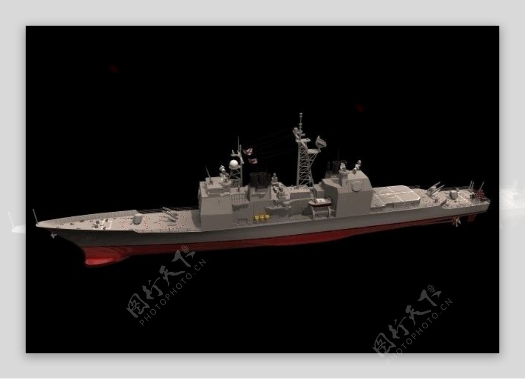 巡洋舰三维模型图片