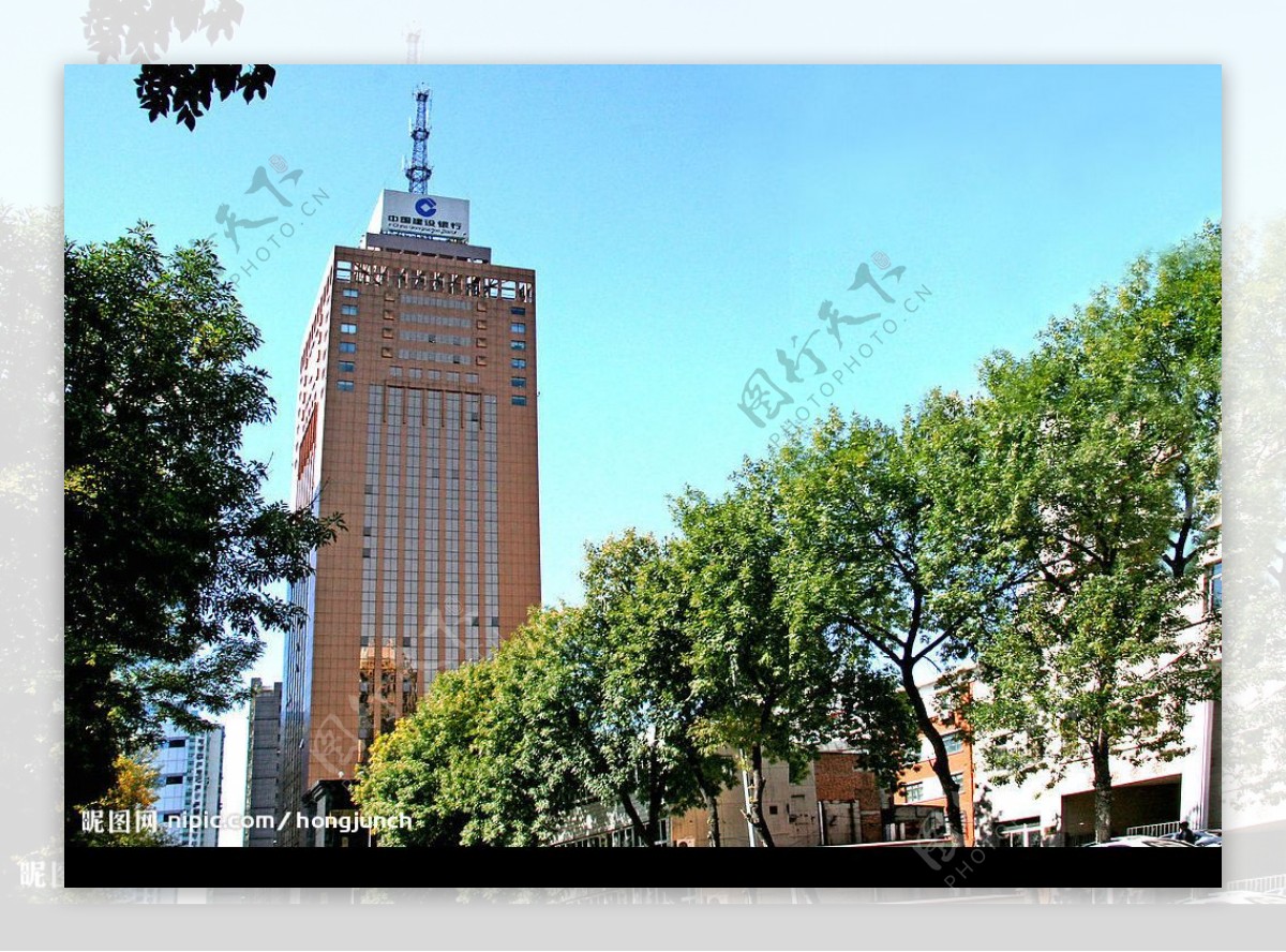 天津建设银行本部大楼外景图片