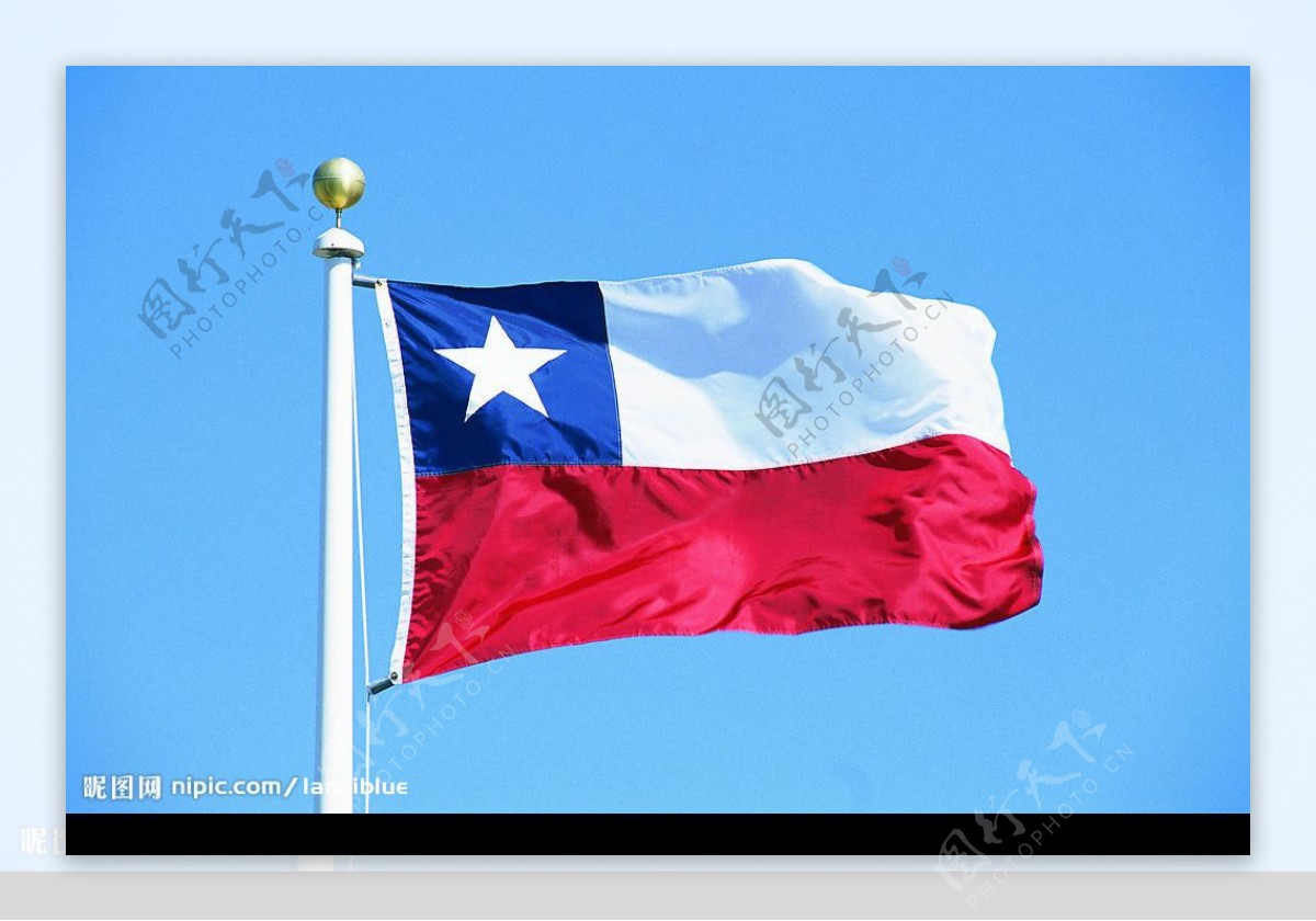 智利国旗图片