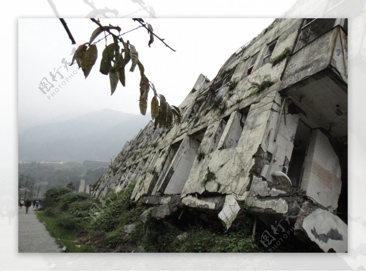 汶川废墟图片