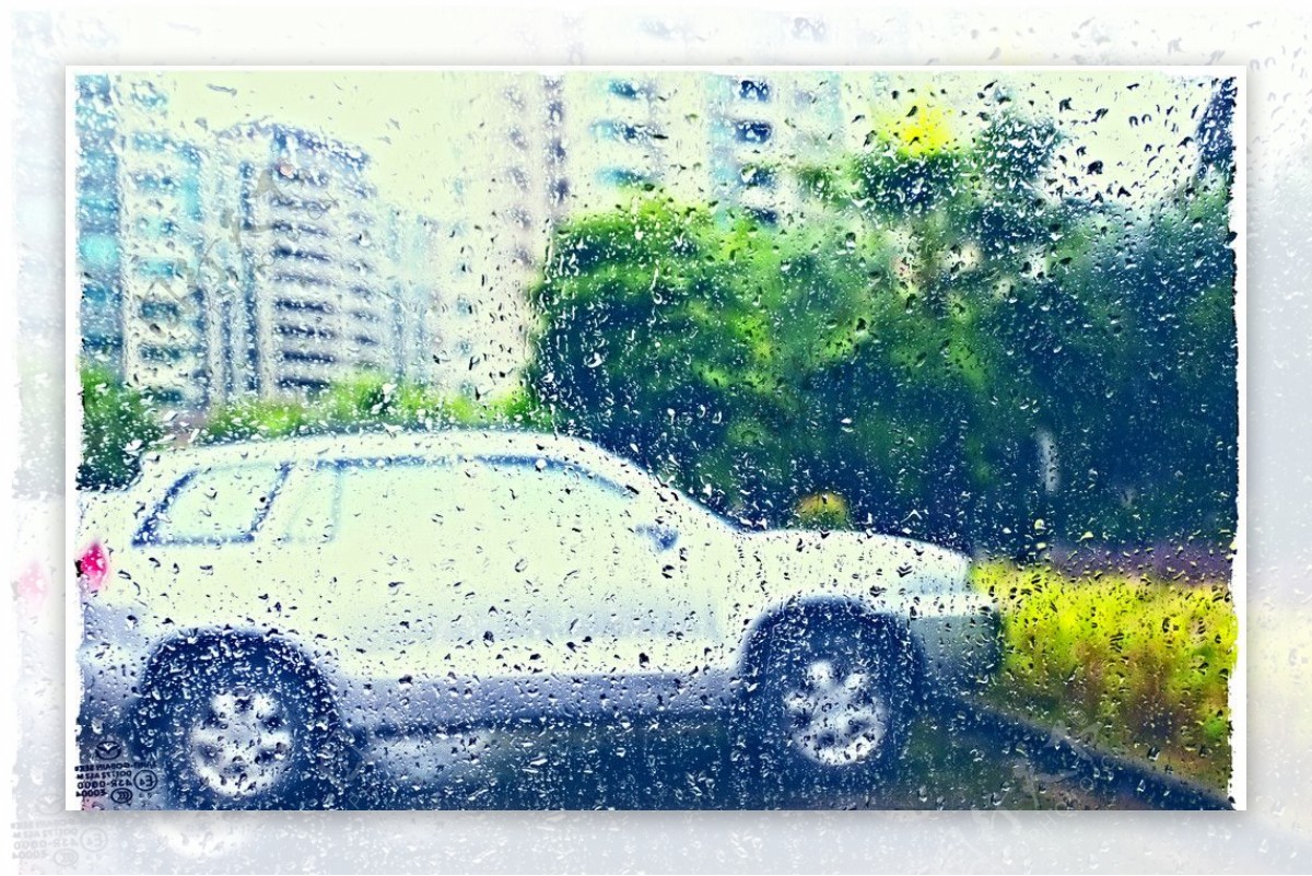 雨天的窗外图片
