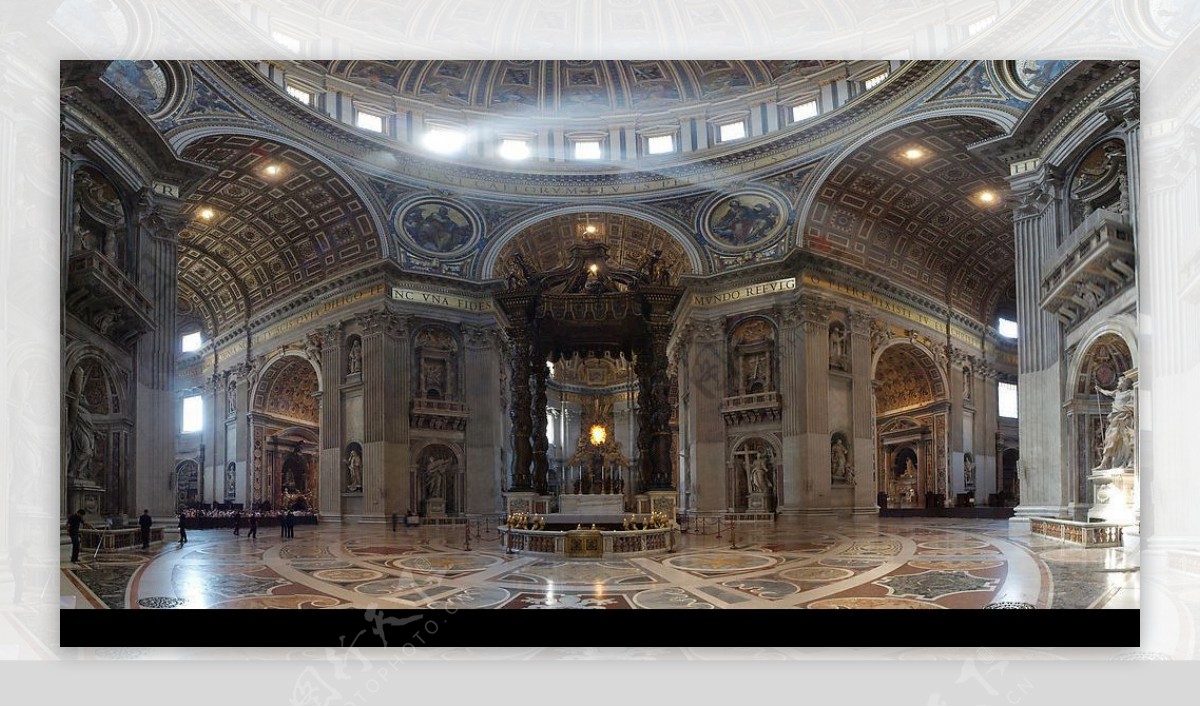梵蒂冈祭坛中庭空间建筑艺术图片