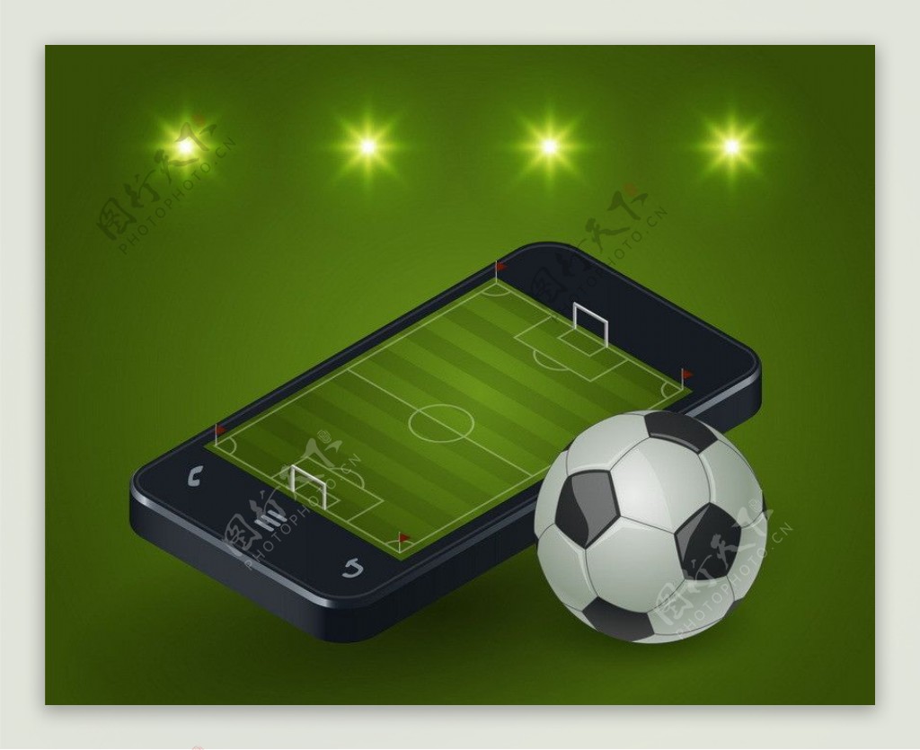 手机足球背景图片