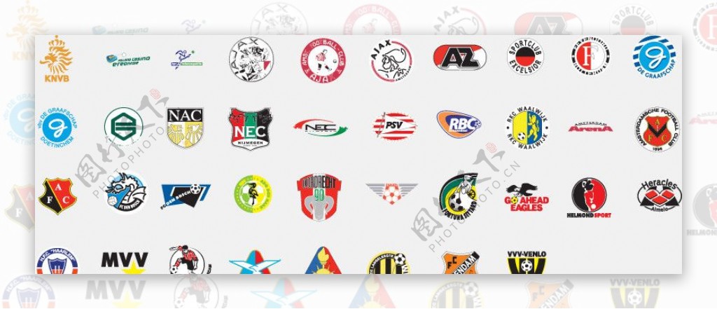 备份全球2487个足球俱乐部球队标志荷兰图片
