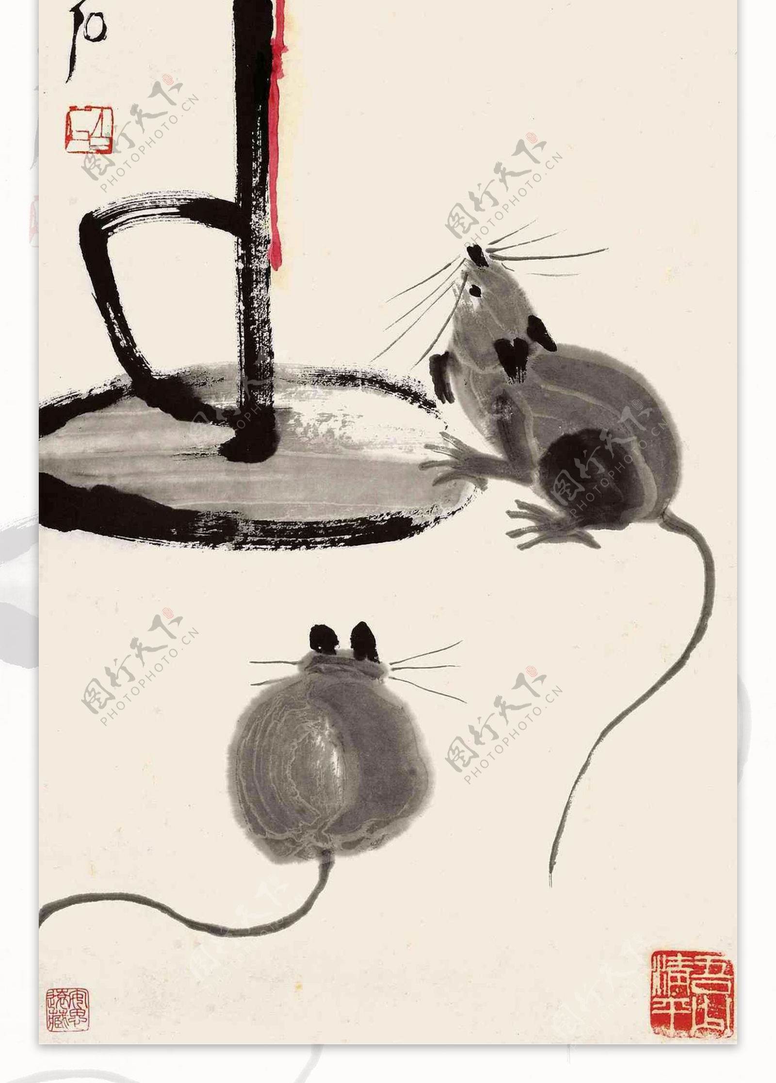 红烛鼠趣图图片