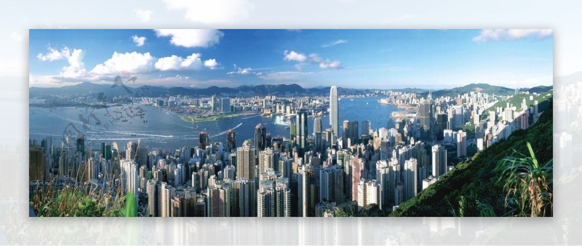 香港维多利亚港俯瞰图片