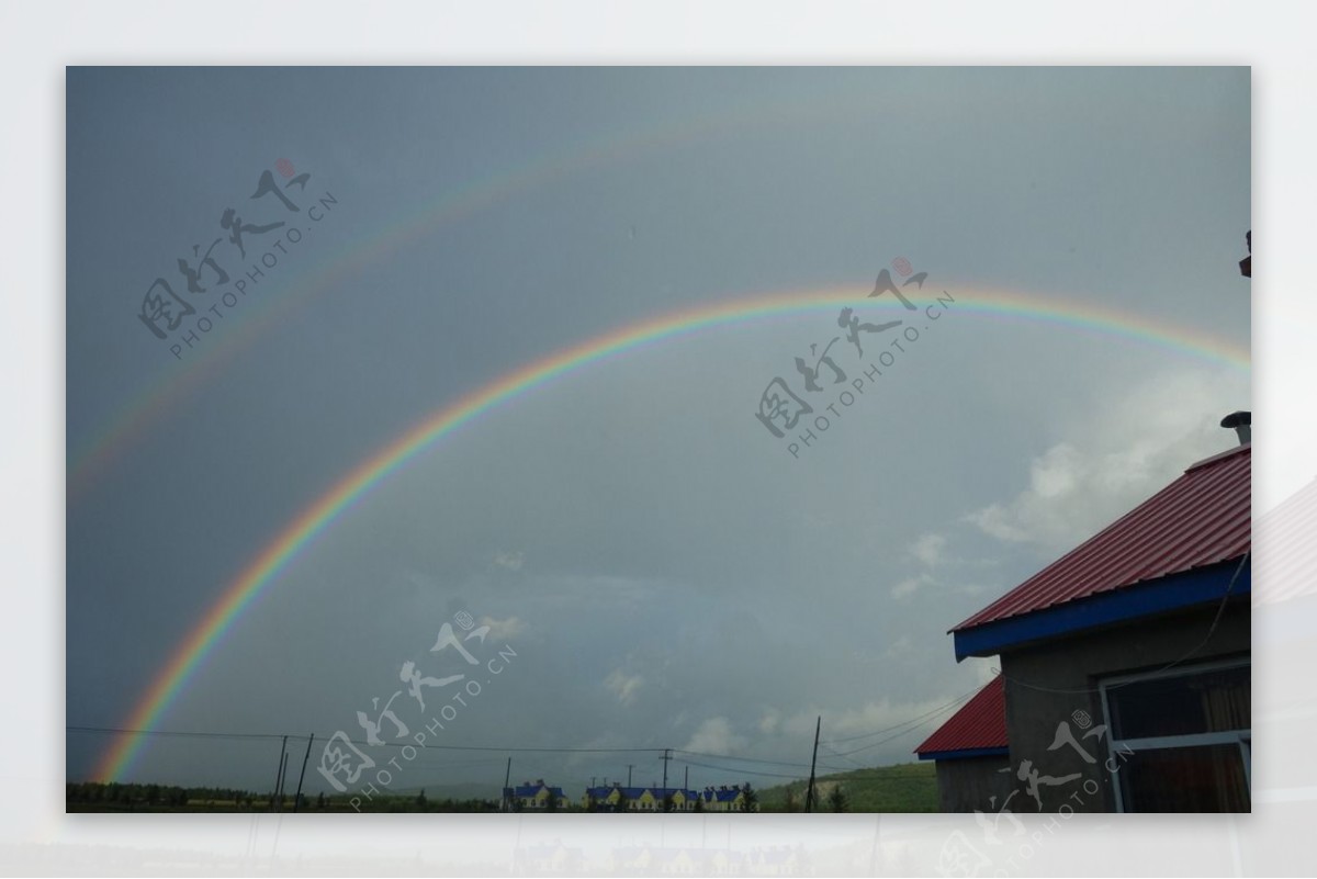 雨后双虹图片