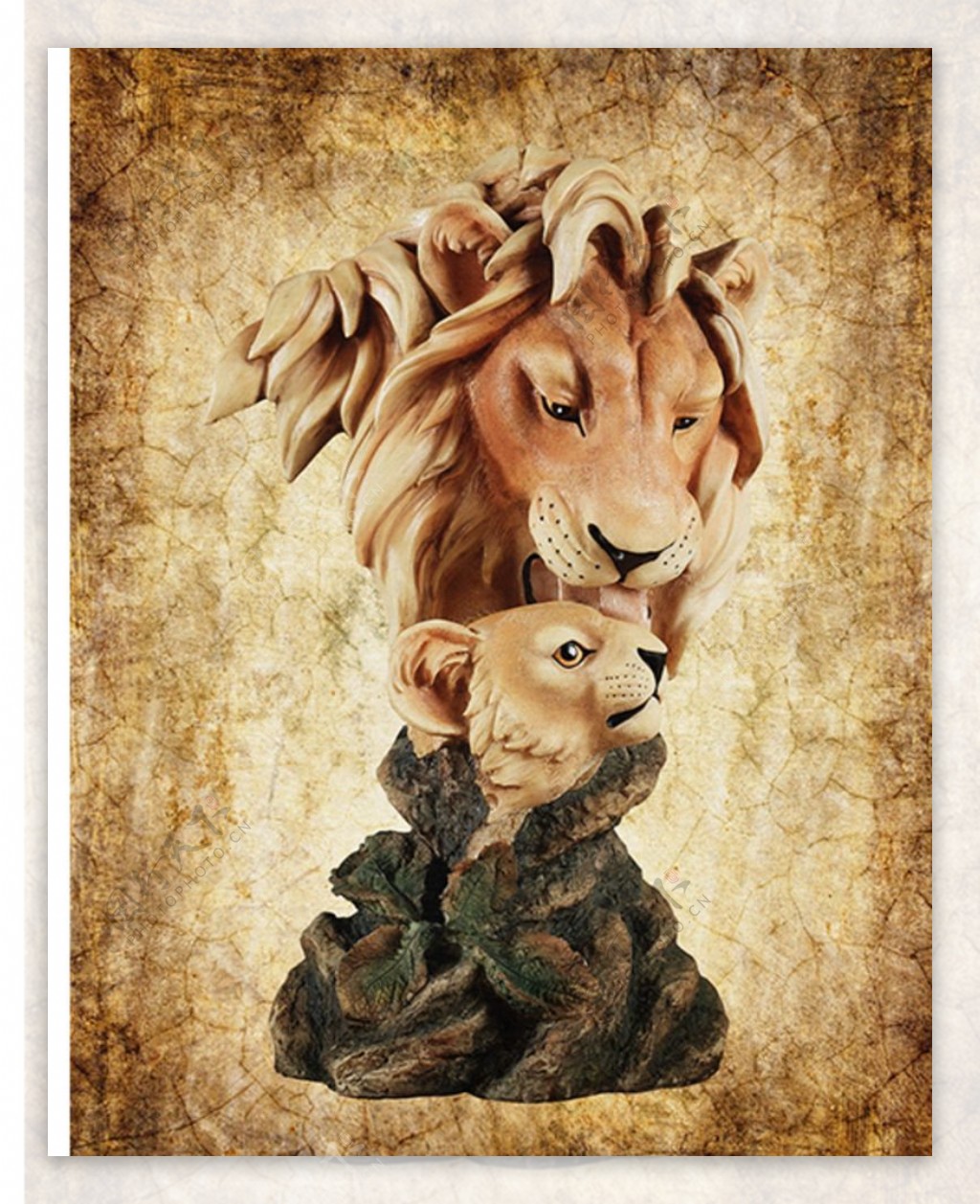 狮子装饰画图片