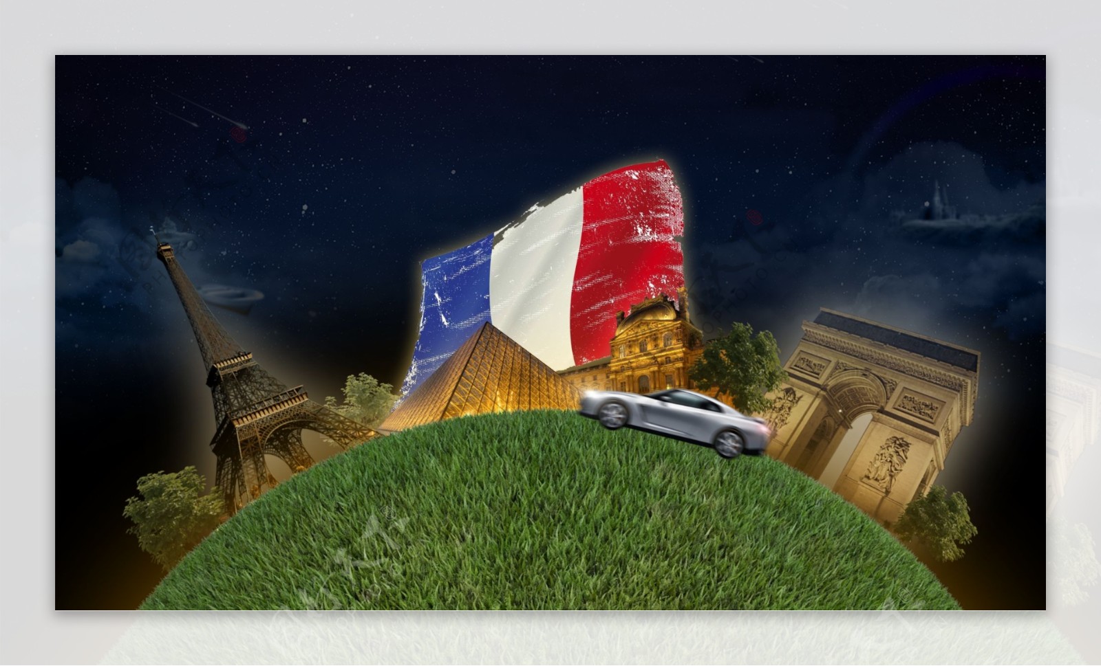 法国旅游海报图片