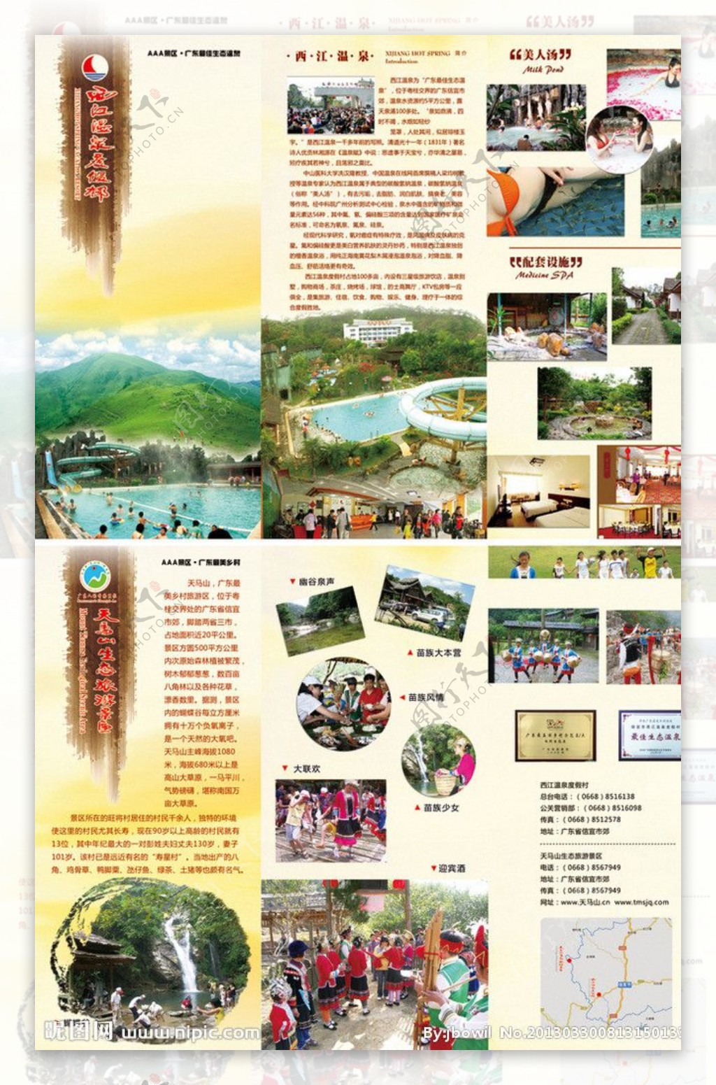 温泉折页手册图片