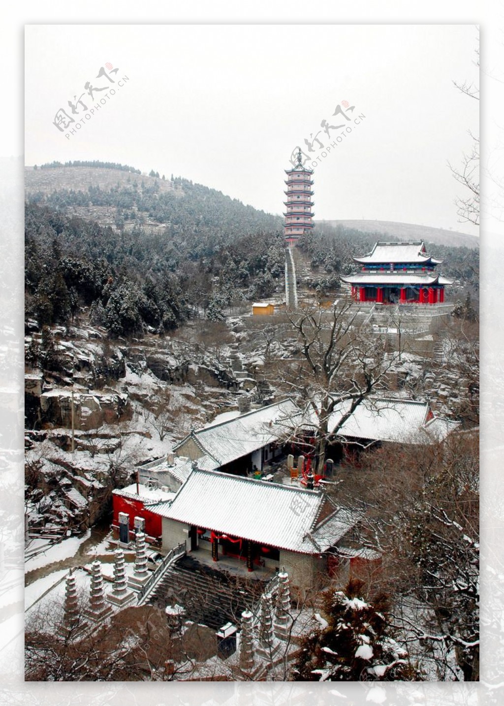 青檀寺冬景图片