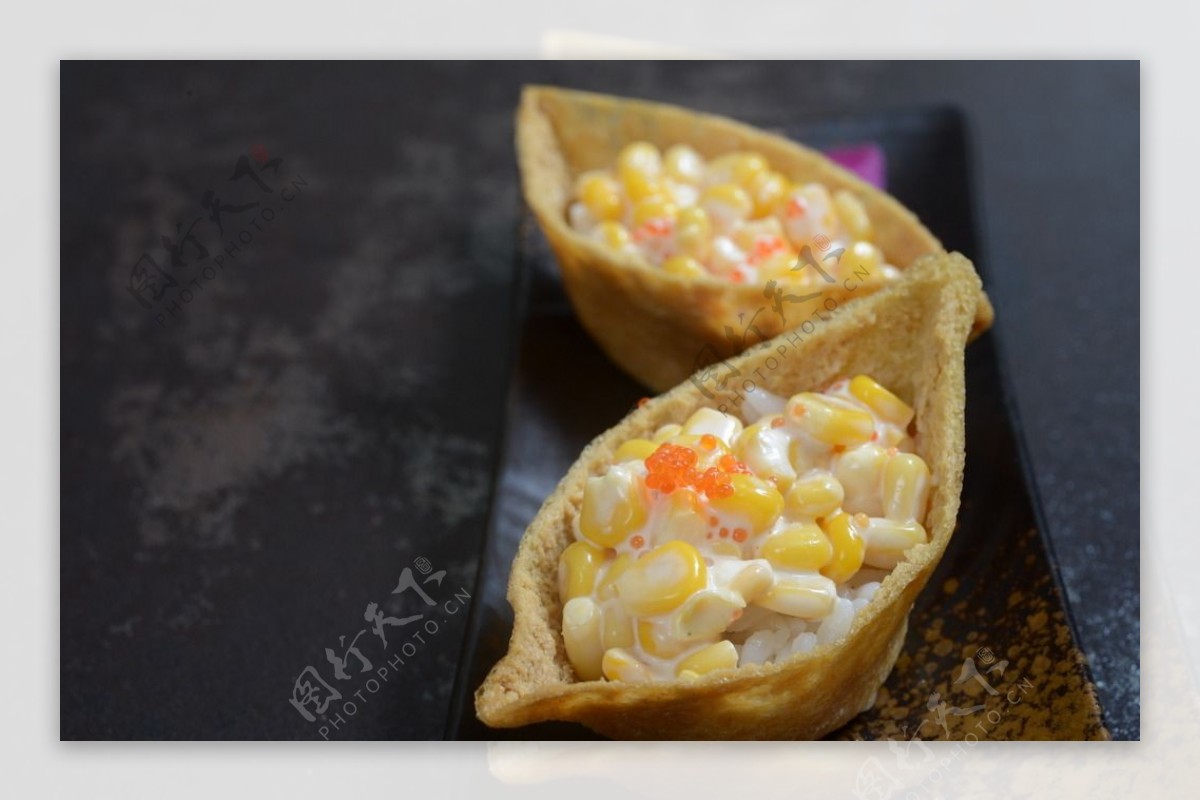 腐皮寿司玉米沙拉图片