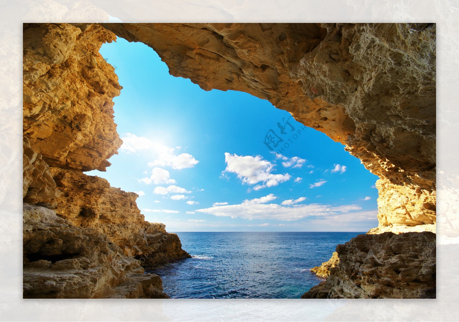 大海海岛洞穴自然风光图片