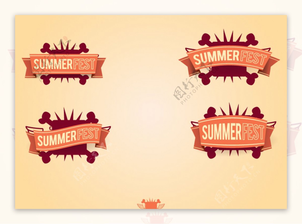 夏季矢量图标设计图片