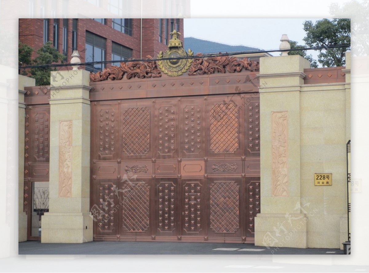 别墅铜门大型铜门图片