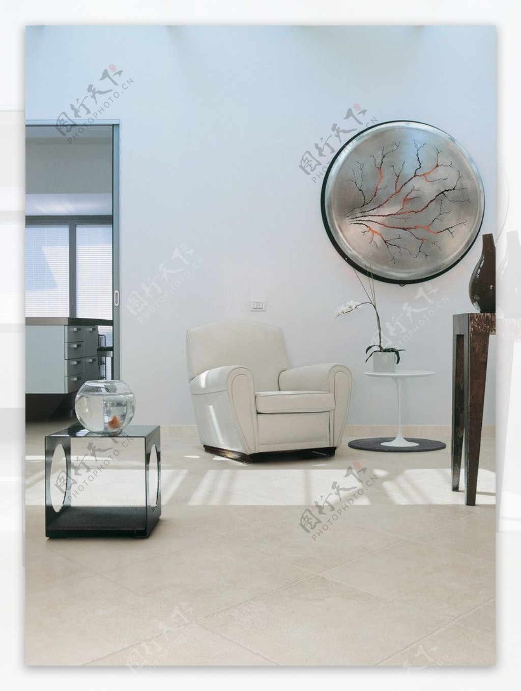现代简约风格客厅瓷砖铺贴图图片