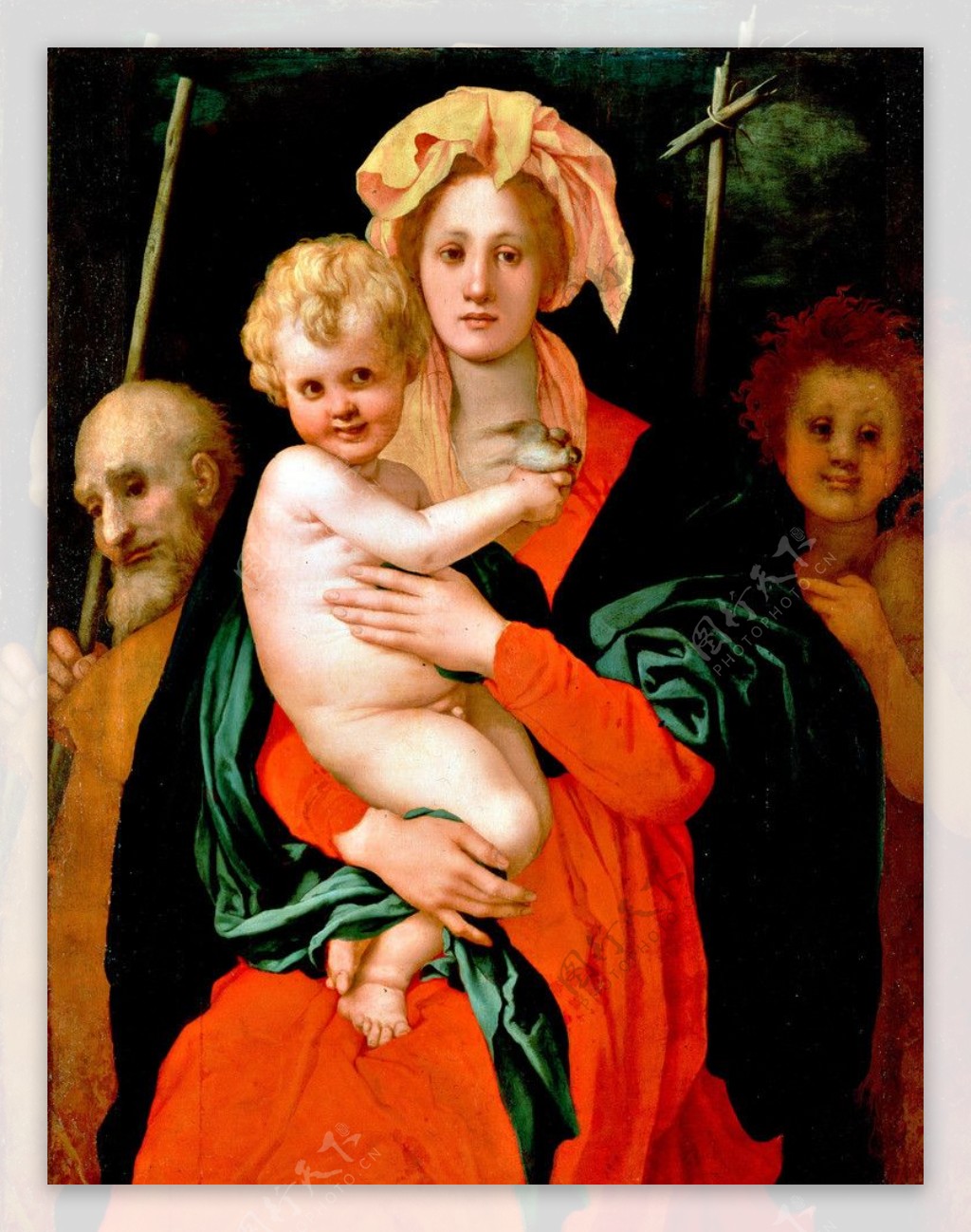 彭托莫圣母子油画图片