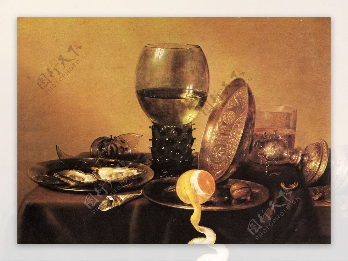 欧美古典写实器皿装饰油画图片