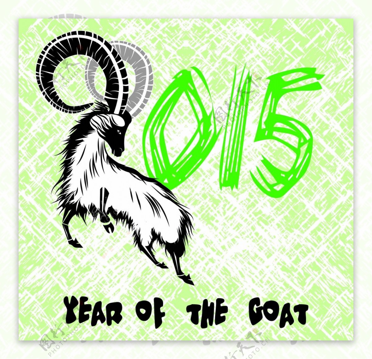 2015年羊年年历矢量图图片