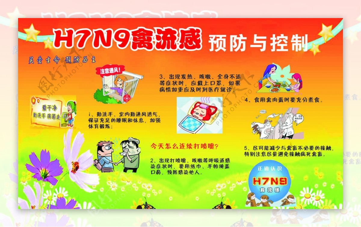 H7N9病毒防治措施图片