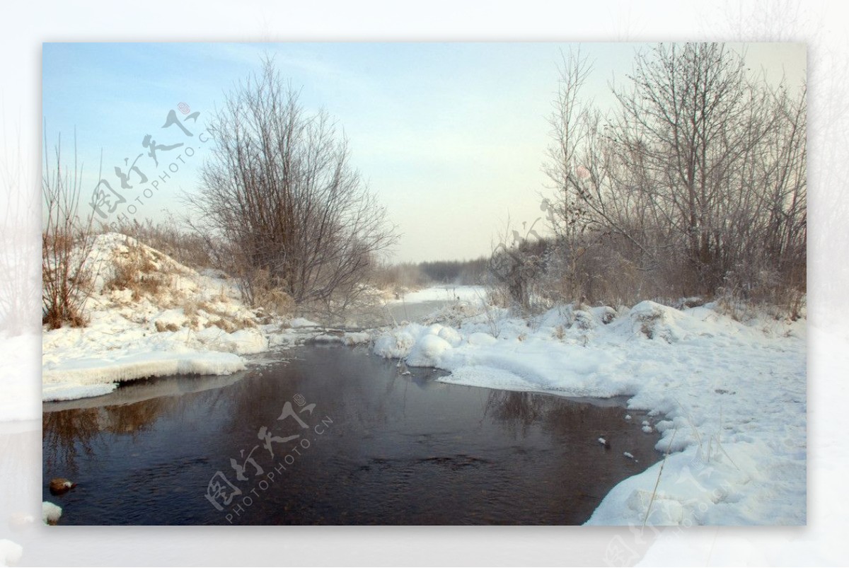 冬天的不冻河印象图片