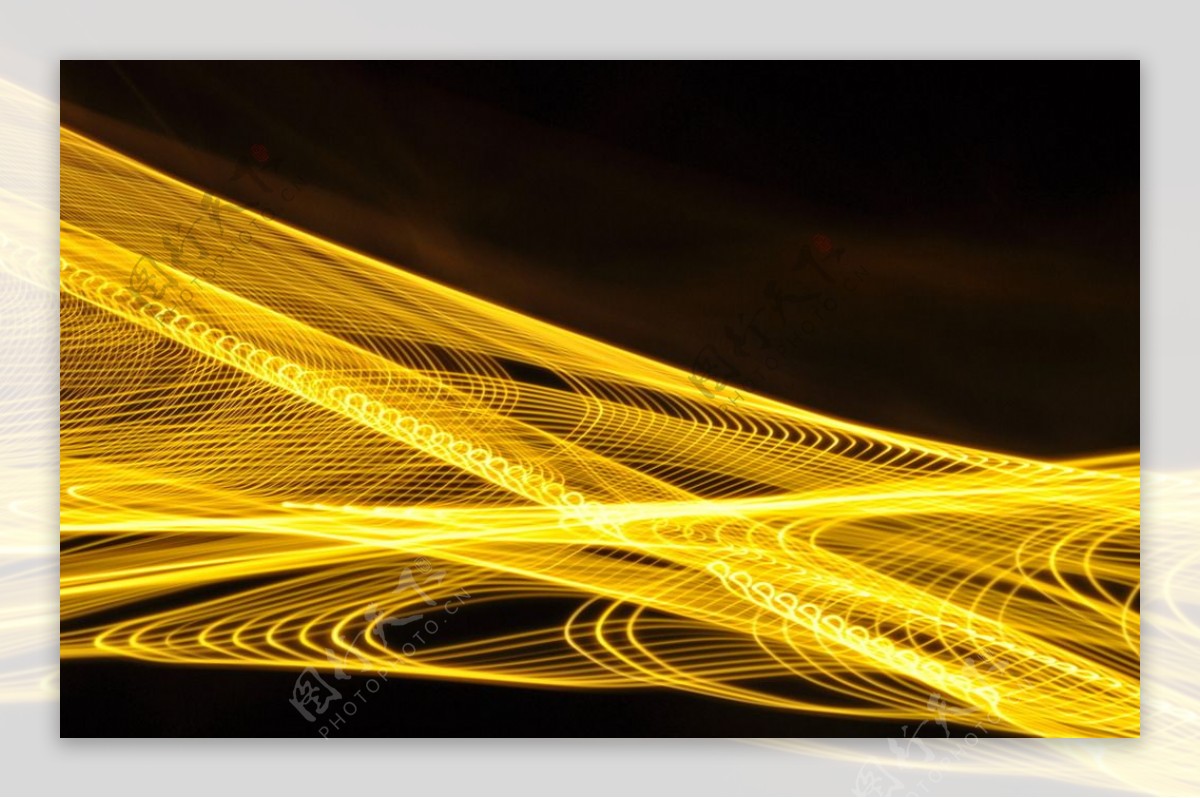 黄色抽象光线背景图片