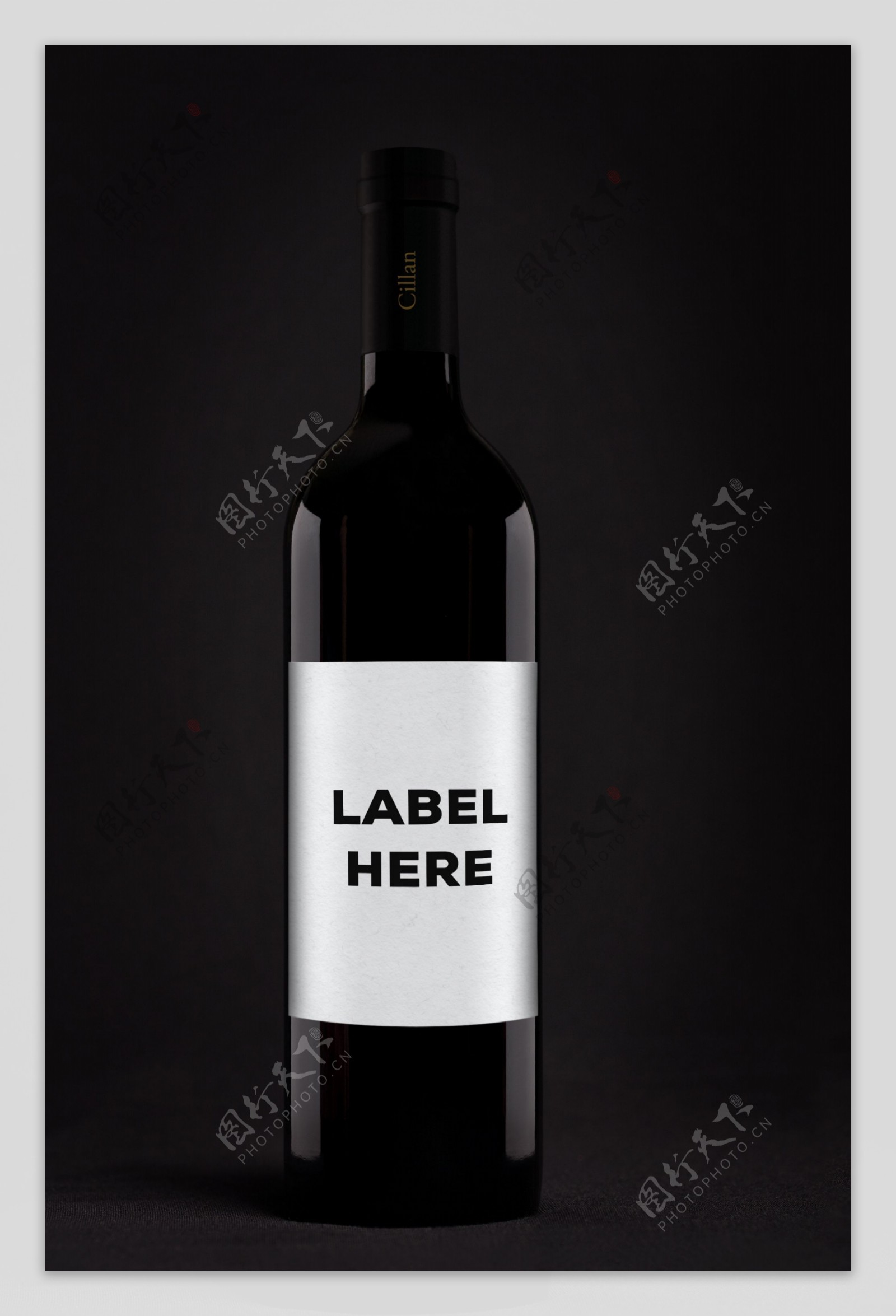 红酒瓶素材图片