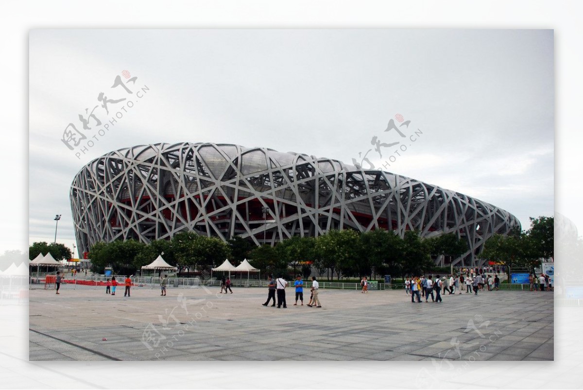 北京市鸟巢建筑风景图片
