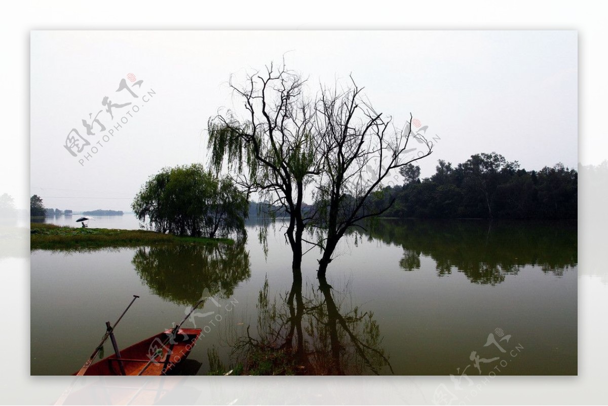 三岔湖小景图片